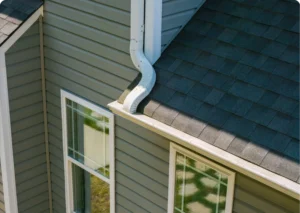 House exterior with gutter system